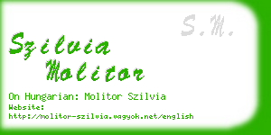 szilvia molitor business card